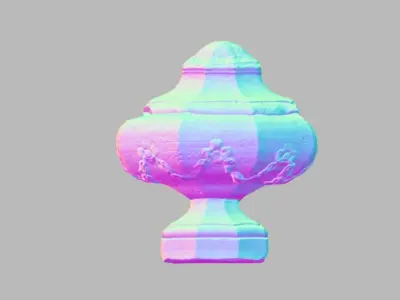 Aged Garden Ornament Free low-poly 3D model