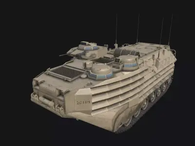 AAVP7A1 Amphibious Tracked Vehicle Low-poly 3D model