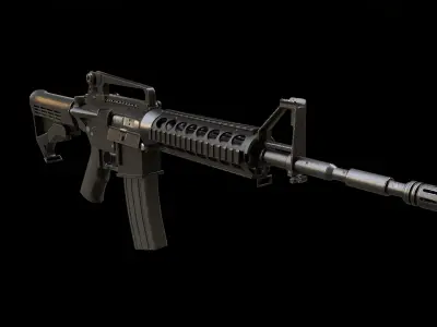 M4 Carbine GameReady model Low-poly 3D model