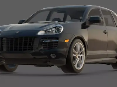 2009 Porsche Cayenne Turbo S 3D Model  The Best SUV  Low-poly 3D model