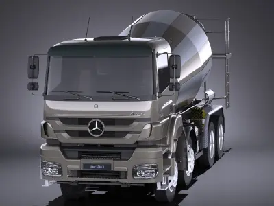 Mercedes-Benz Axor 3240B Cement Mixer 2017 VRAY 3D model