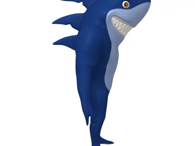 Shark Cartoon 3D model get