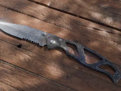 Tactical Combat Knife Free low-poly 3D model