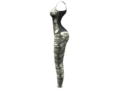 Full Camouflage Camo Body Suit Low-poly 3D model