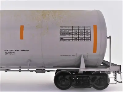 Railroad tank white 3D model