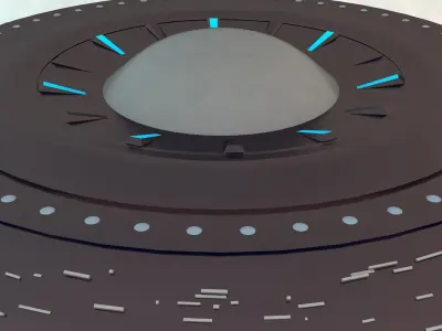 Spaceship - UFO Low-poly 3D model