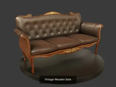 Vintage Furniture Set 3D Model Pack