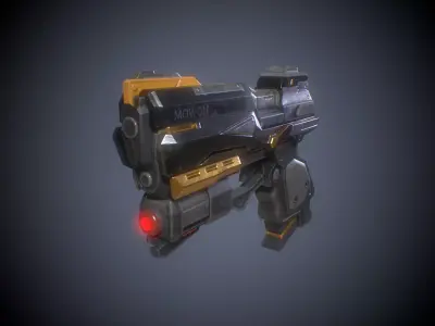 Gun Project Low-poly 3D model