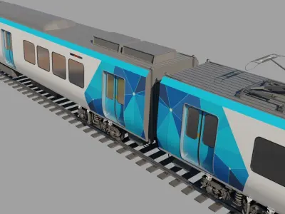 Melbourne Metro Xtrapolis 100 train Low-poly 3D model