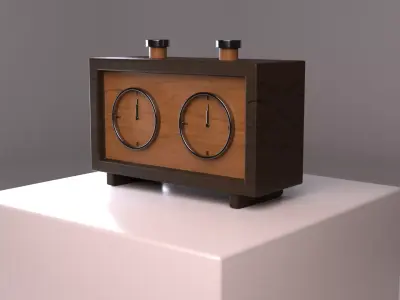 Chess clock Free low-poly 3D model