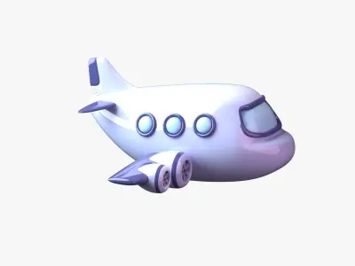 Airplane 3D Illustration 3D model