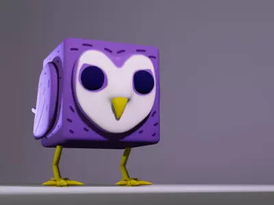 Cube Owl 3D model