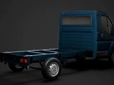 Peugeot Boxer Chassis Truck Single Cab 3450WB 2014 3D model