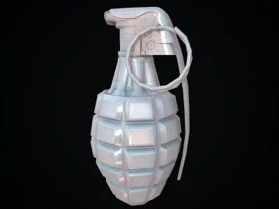 M2 fragmentation grenade Low-poly 3D model