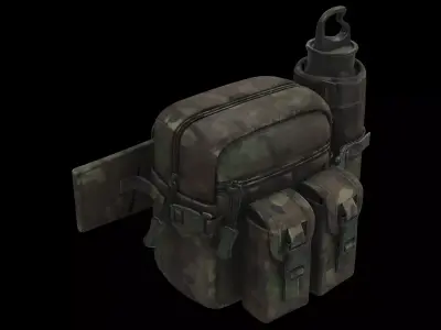 multi pouch bag 3D model