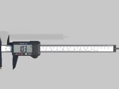 Digital caliper Low-poly 3D model