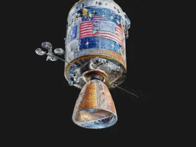Apollo Space Capsule 3D model Low-poly 3D model