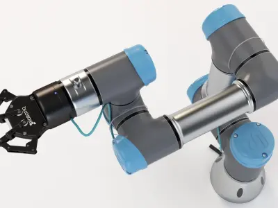 Universal Robots collaborative UR3 With Robotiq Two Finger 3D model
