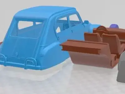 Citroen Dyane 1967 Printable Car  3D print model
