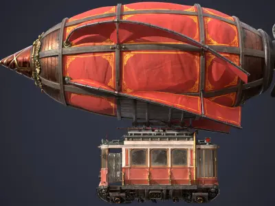 Steampunk Airship 3D model from CGTrader