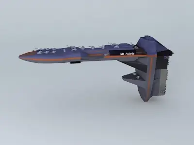 SD Polaris  Destroyer class Spaceship Free 3D model