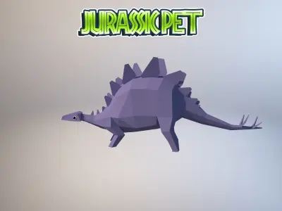 Stegosaurus jurassic pet Low-poly 3D model