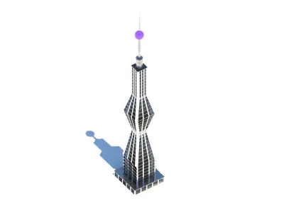 Futuristic Skyscraper Sci-Fi Building 3D model