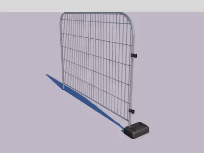 Low Poly UV Mapped Heras Fencing Low-poly 3D model