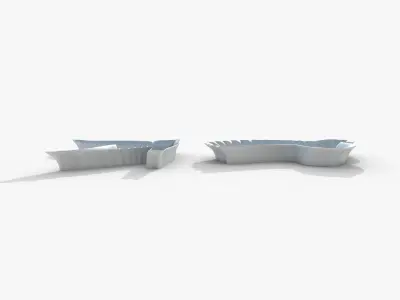 Tableware in the form of birds 3D model