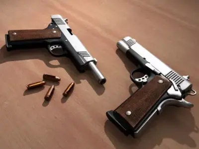 Realistic M1911 Pistol 3D model