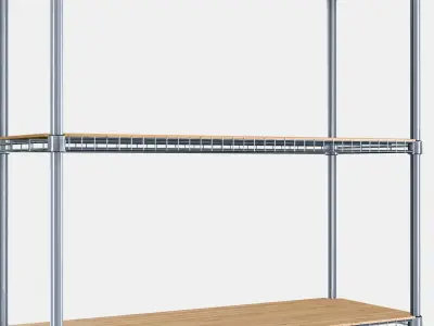 OMAR 1 shelf section 1 Low-poly 3D model