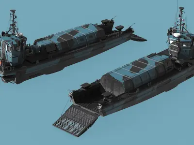 LCVP Landing Craft 3D model