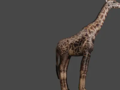 ANIMAL GIRAFFE Low-poly 3D model