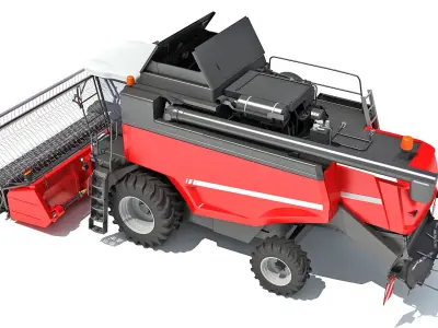 Combine Harvester 3D model 8