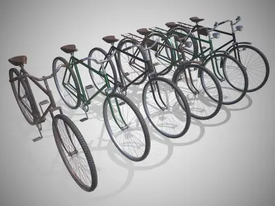 Customizable Vintage Bicycle - Updated for 2021 3D Model Pack