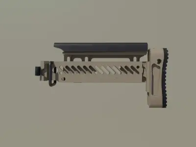 AK PT-1 Zenit Gun Stock Low-poly 3D model