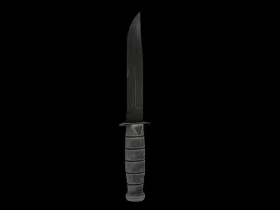 Knife Low-Poly military Free low-poly 3D model