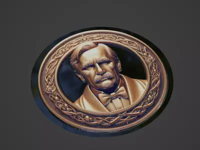 Niels Bohr Medallion 3D print model purchase