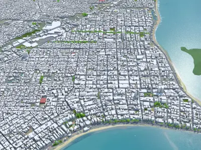 Maceio State of Alagoas Brazil 25km Low-poly 3D model