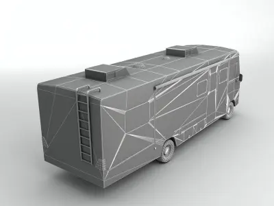 RV Recreational Vehicle Motorhome Low-poly 3D model