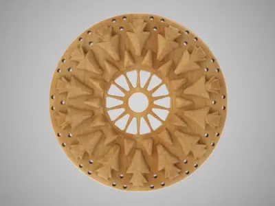 Wooden Door Ornament 3D print model