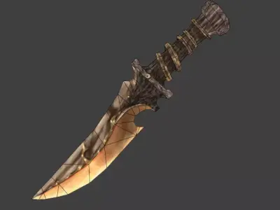  knife Low-poly 3D model