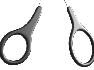 Eyebrow Trimming Scissors PBR Low-poly 3D model