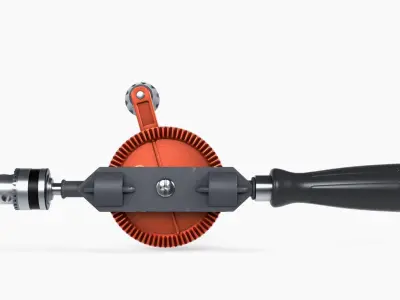 Drill Machine hardware tool Hand Drill Low-poly 3D model