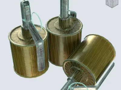 Soviet grenade RG-42 Low-poly 3D model