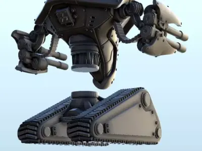 TR 700 soldier-robot 5  supported version - Future Sci-Fi SF Pos 3D print model