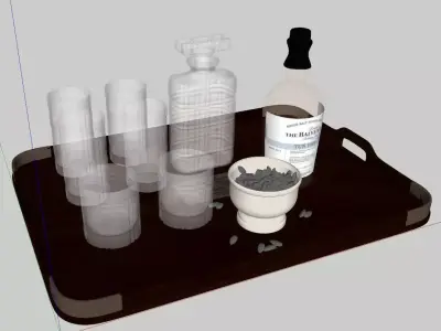 Restaurant and Bar set Free 3D model