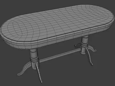 Victorian Double Pedestal Table  3D model