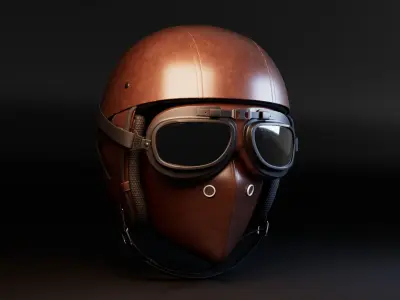 Motorcycle Helmet 3D model buy