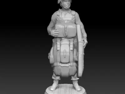 Female Paratrooper 3D print model